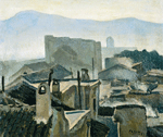 Pedro Flores. Barrio de San Juan. Óleo sobre lienzo. 53 x 64 cm Pedro Flores. Barrio de San Juan. Óleo sobre lienzo. 53 x 64 cm