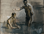 El bautismo. 1960. Gouache/papel. 51 x 66 cm. El bautismo. 1960. Gouache/papel. 51 x 66 cm.